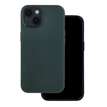 Nakładka Mag Leather do iPhone 15 6,1" ciemnozielona