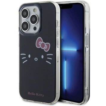 Nakładka Hello Kitty do iPhone 15 Pro 6.1" czarna hardcase IML Kitty Face