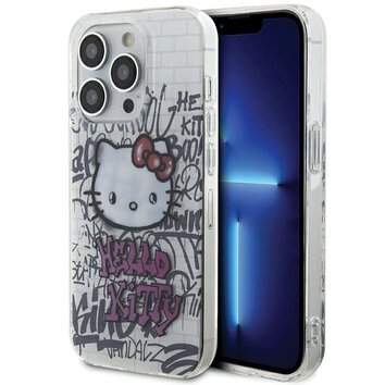 Nakładka Hello Kitty do iPhone 15 Pro Max 6.7" biała hardcase IML Kitty do On Bricks Graffiti