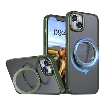 Nakładka Mag Ring Rotating do iPhone 15 Pro Max 6,7" zielona