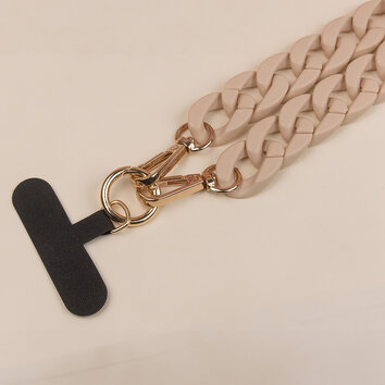 Łańcuch do telefonu długi matowy nude Łańcuch do telefonu długi matowy nude