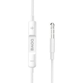 BWOO słuchawki BO-HF05 Wired Earphone 3.5mm stereo białe