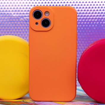 Nakładka Silicon do Samsung Galaxy S22 pomarańczowy