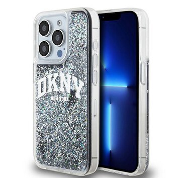 DKNY nakładka do iPhone 15 Pro 6,1" DKHCP15LLBNAEK czarna HC liquid glitters w arch logo