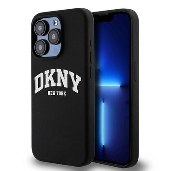 DKNY nakładka do iPhone 15 Pro 6,1" DKHMP15LSNYACH czarna HC Magsafe silicone w arch logo