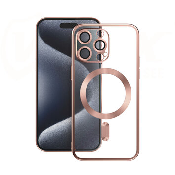 Vmax nakładka Electroplating Mag TPU do iPhone 16 Plus 6,7" różowo-złota