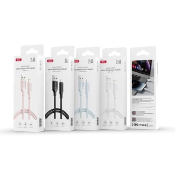 XO kabel NB265 USB - USB-C 1,0m 3A różowy