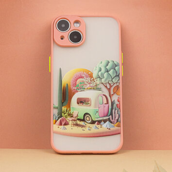 Nakładka Ultra Trendy do iPhone 12 6,1" Travel różowa