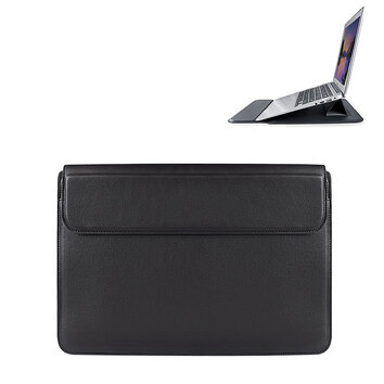 Devia etui pokrowiec do laptopa / MacBooka Ultra-Thin z funkcją podstawki 13,3'' wodoodporna sztuczna skóra czarny