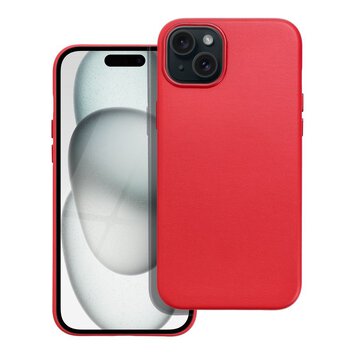 Leather Mag Cover kompatybilne z MagSafe do IPHONE 15 PLUS czerwony