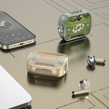 HOCO suchawki bezprzewodowe bluetooth TWS EW55 zote