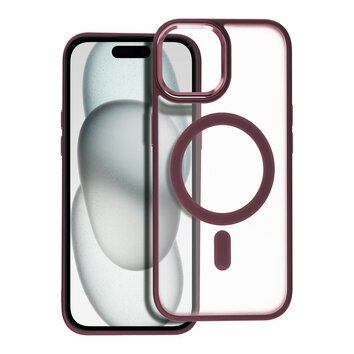 Futera Matte Mag Cover kompatybilny z MagSafe do IPHONE 15 czerwony