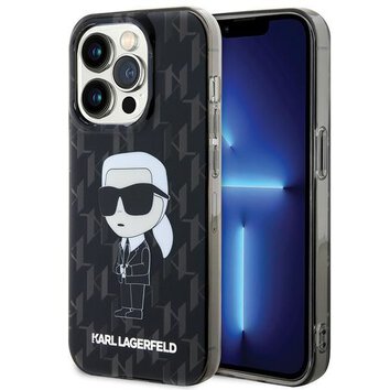 Oryginalne Etui KARL LAGERFELD Hardcase KLHCP15XHNKMKLK do iPhone 15 PRO MAX (Ikonik Monogram / czarny)