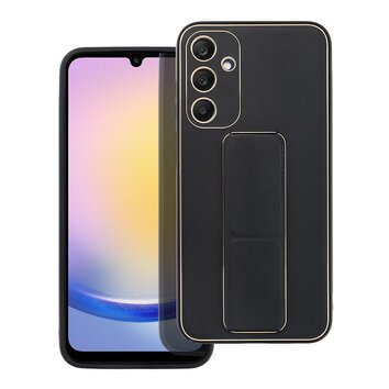 Futera LEATHER Case Kickstand do SAMSUNG Galaxy A25 5G czarny