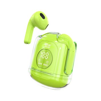 BLUE STAR suchawki bezprzewodowe / bluetooth stereo TWS Transparency Fi22 zielone