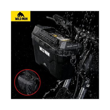 WILDMAN sakwa rowerowa na kierownic na zamek XT8 3L czarna