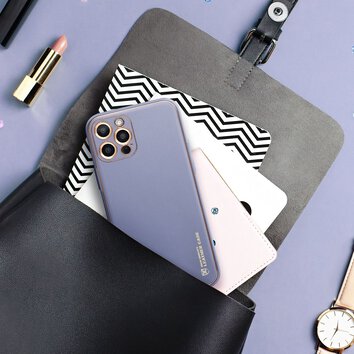 Futera LEATHER Case skrzany do SAMSUNG Galaxy A35 5G niebieski
