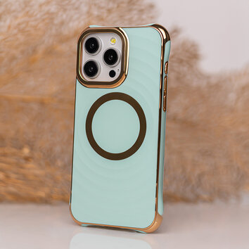 Nakładka Circle Glam Mag do iPhone 14 Pro Max 6,7" miętowa