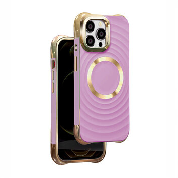 Nakładka Circle Glam Mag do iPhone 15 6,1" fioletowa