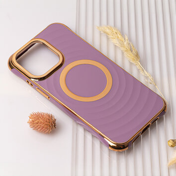 Nakładka Circle Glam Mag do iPhone 15 6,1" fioletowa