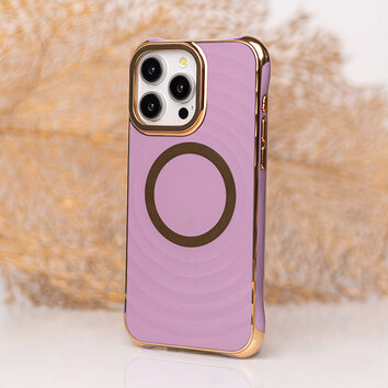Nakładka Circle Glam Mag do iPhone 15 6,1" fioletowa