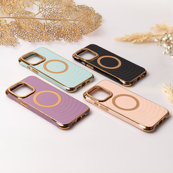 Nakładka Circle Glam Mag do iPhone 15 6,1" fioletowa