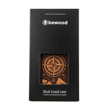 Bewood nakładka do iPhone 15 Plus 6,7" Róża Wiatrów Merbau