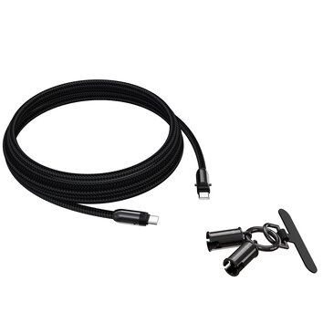 Devia kabel uniwersalna smycz 2w1 PD USB-C - USB-C 1,2 m 60W czarny