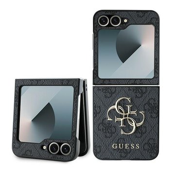 Guess nakładka do Samsung Galaxy Z Flip6 GUE003737 czarna 4G Metal Logo