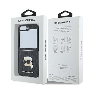 Karl Lagerfeld nakładka do Samsung Galaxy Z Flip6 KF002199 czarna Saffiano Monogram