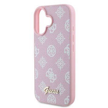 Guess nakładka do iPhone 16 6,1" GUHMP16SPGPYSP różowa hardcase Peony Script MagSafe