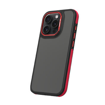 Nakładka Crystal Black do iPhone 15 Pro 6,1" czerwona