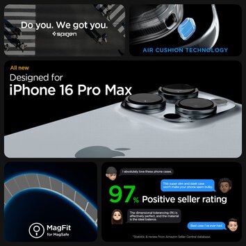 Spigen nakładka Enzo Aramid Mag MagSafe do iPhone 16 Pro Max 6,9" czarna