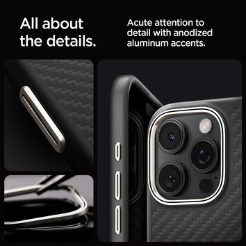 Spigen nakładka Enzo Aramid Mag MagSafe do iPhone 16 Pro Max 6,9" czarna
