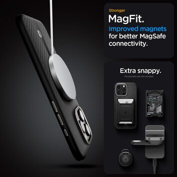 Spigen nakładka Enzo Aramid Mag MagSafe do iPhone 16 Pro Max 6,9" czarna