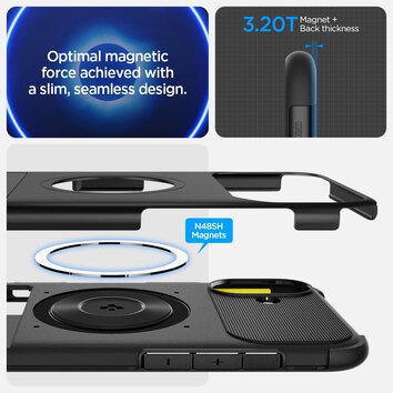 Spigen nakładka Slim Armor Mag MagSafe do iPhone 16 6,1" czarna