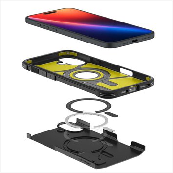 Spigen nakładka Tough Armor Mag MagSafe do iPhone 16 6,1" czarna Spigen nakładka Tough Armor Mag MagSafe do iPhone 16 6,1" czarna