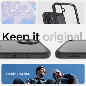 Spigen nakładka Ultra Hybrid do iPhone 16 6,1" czarna matowa
