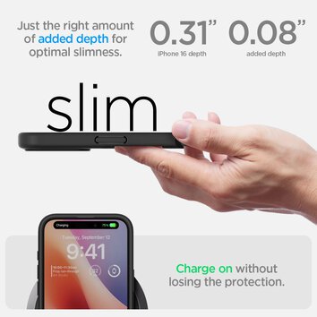 Spigen nakładka Ultra Hybrid do iPhone 16 6,1" czarna matowa