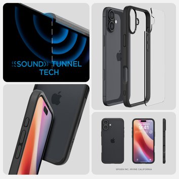 Spigen nakładka Ultra Hybrid do iPhone 16 6,1" czarna matowa