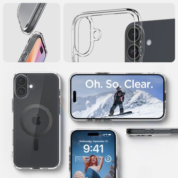 Spigen nakładka Ultra Hybrid Mag MagSafe do iPhone 16 6,1" carbon fiber