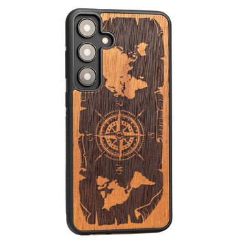 Bewood nakładka do Samsung Galaxy S24 Plus Róża Wiatrów Merbau
