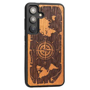 Bewood nakładka do Samsung Galaxy A55 5G Róża Wiatrów Merbau
