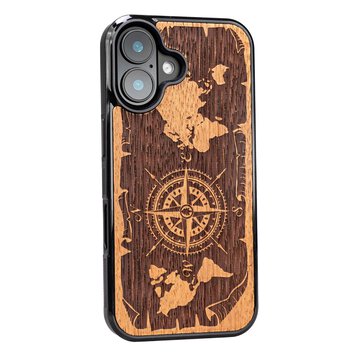 Bewood nakładka do iPhone 16 6,1" Róża Wiatrów Merbau