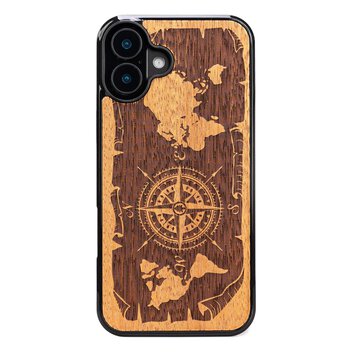 Bewood nakładka do iPhone 16 Plus 6,7" Róża Wiatrów Merbau