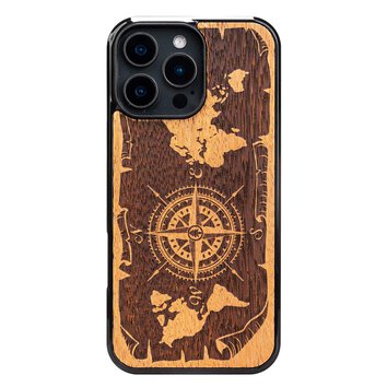 Bewood nakładka do iPhone 16 Pro 6,3" Róża Wiatrów Merbau