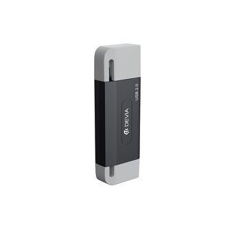 Devia czytnik kart 2w1 EL239 USB/USB-C 2.0 czarny