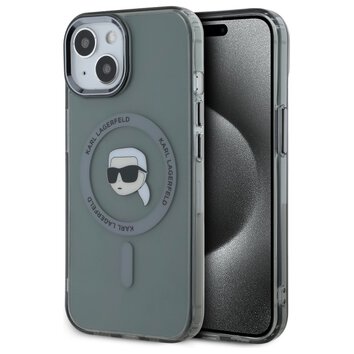 Karl Lagerfeld nakładka HC MagSafe IML Metal K. Head do iPhone 15 6,1" czarna