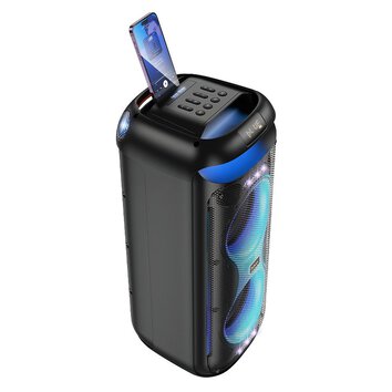 HOCO głośnik bluetooth + 2 x bezprzewodowe mikrofony HA13 Pro czarny