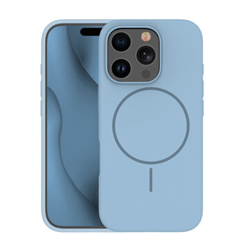 Nakładka Silicone Thin Mag do iPhone 16 Pro 6,3" jasnoniebieska